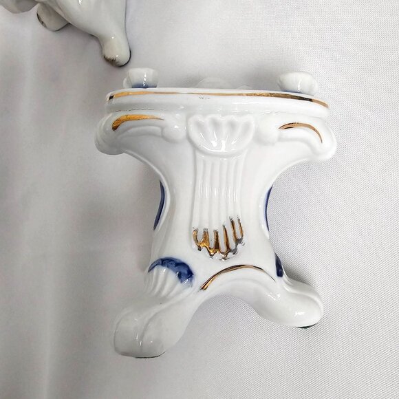 Vintage Porcelain Home Decor Tea Time Table Victorian Couple Figurine Set - Picture 13 of 15